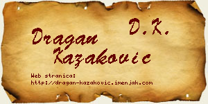 Dragan Kazaković vizit kartica